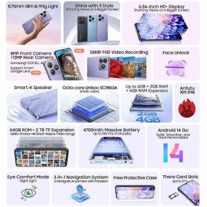 BLACKVIEW 4G WAVE 8C (4GB + 64GB) SMARTPHONE PURPLE 4 WAVE8C PU 2