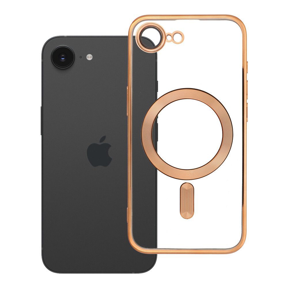 Case for iPhone 16e (SE 4 2025) / 17e Electro Mag Cover compatible with MagSafe gold Case for iPhone 16e (SE 4 2025) / 17e Electro Mag Cover compatible with MagSafe gold