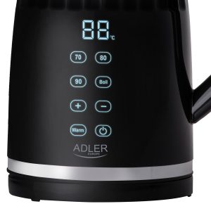 ADLER LED ELECTRIC KETTLE WITH TEMPERATURE CONTROL 1.7L BLACK 3 ad 1350 2 big