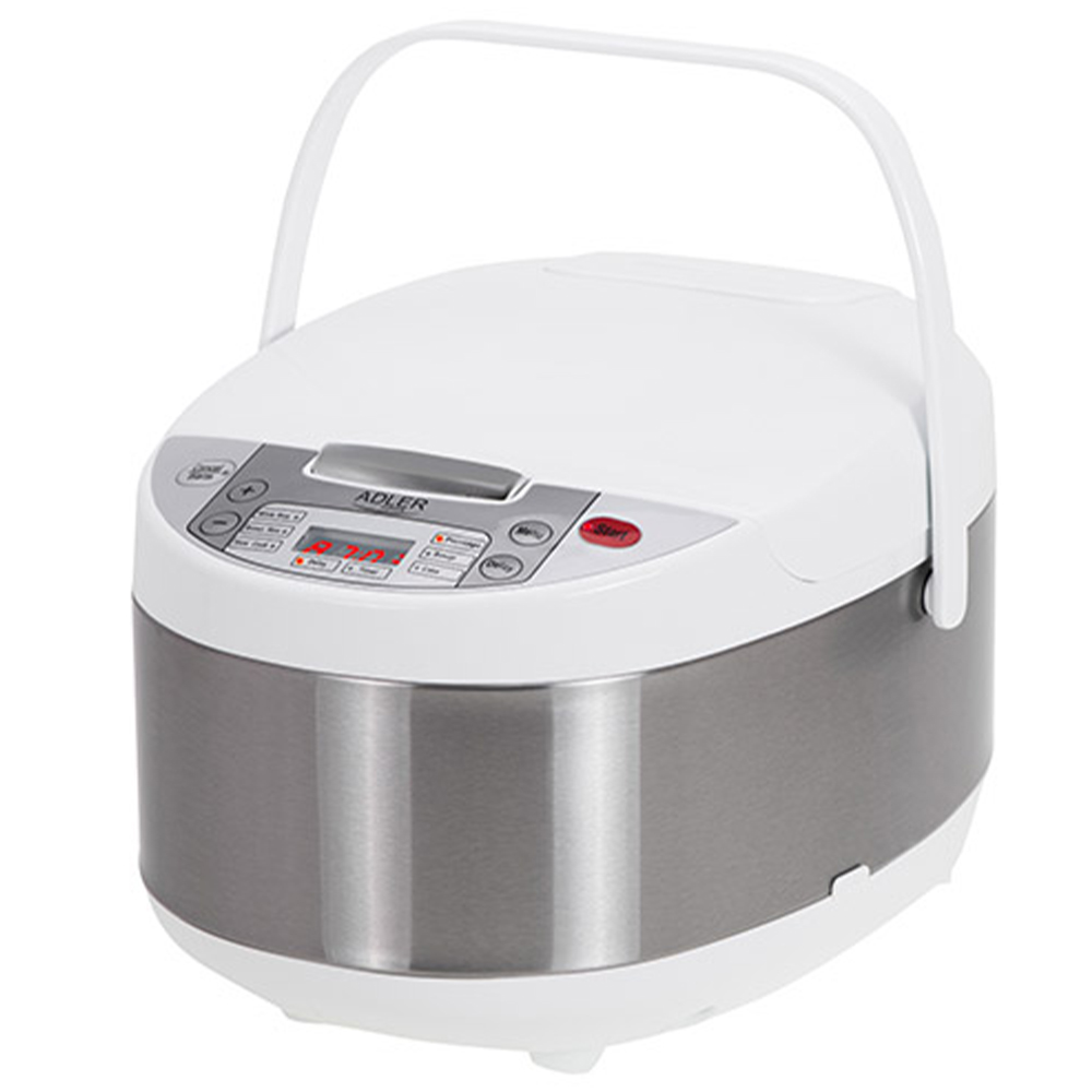 ADLER 6-IN-1 MULTI-COOKER 3.25L 700W WHITE/SILVER ADLER 6-IN-1 MULTI-COOKER 3.25L 700W WHITE/SILVER