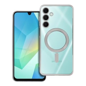 ELECTRO MAG COVER case compatible with MagSafe for SAMSUNG A16 silver 1 ELECTRO MAG COVER case compatible with MagSafe for SAMSUNG A16 silver