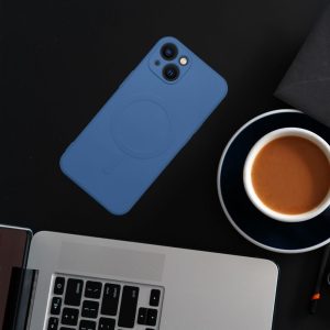 Θήκη MagSafe iPhone 14 Silicone Mag Cover blue 4 b201b56597ee72a2ad782ba9a470c72d