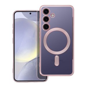 ELECTRO MAG COVER case compatible with MagSafe for SAMSUNG S24 rose gold