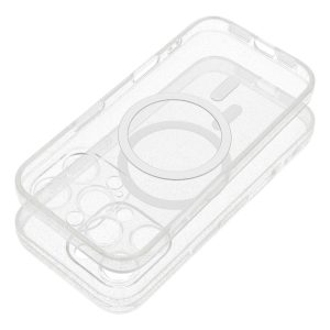 CLEAR MAG COVER case with camera protection compatible with MagSafe for IPHONE 15 PRO transparent glitter 2 bae91e19509227e62417383da090029d