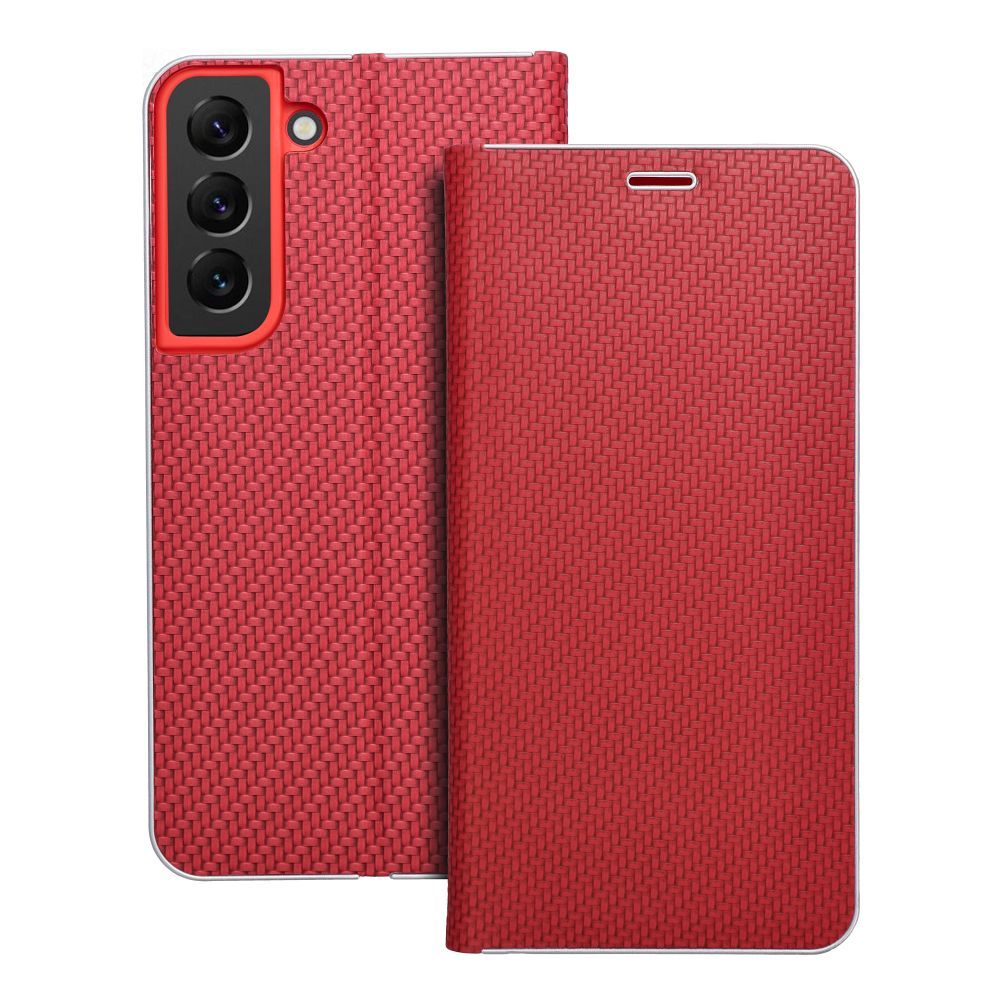Flip case for Samsung S22 Luna Book Carbon red Flip case for Samsung S22 Luna Book Carbon red