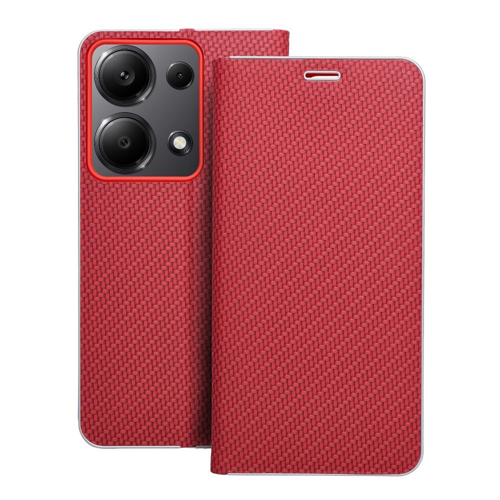 LUNA Book Carbon for XIAOMI Redmi Note 13 Pro 4G / POCO M6 Pro 4G red LUNA Book Carbon for XIAOMI Redmi Note 13 Pro 4G / POCO M6 Pro 4G red