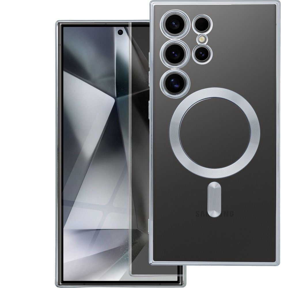 ELECTRO MAG COVER case compatible with MagSafe for SAMSUNG S24 Ultra silver ELECTRO MAG COVER case compatible with MagSafe for SAMSUNG S24 Ultra silver