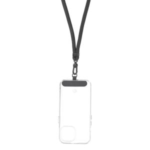 Phone pendant with adjustable length / cord length 165cm (max 82.5cm in the loop) / on the shoulder or neck - grey