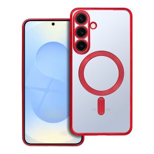 ELECTRO MAG COVER case compatible with MagSafe for SAMSUNG S25 Plus red