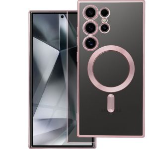 ELECTRO MAG COVER case compatible with MagSafe for SAMSUNG S25 Edge rose gold