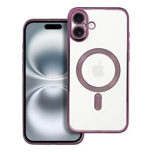 ELECTRO MAG COVER case compatible with MagSafe for IPHONE 16 Plus deep purple