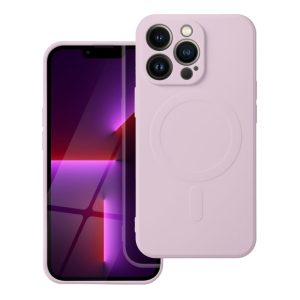 Case for iPhone 13 PRO Silicone Mag Cover compatible with MagSafe (camera protection) pink