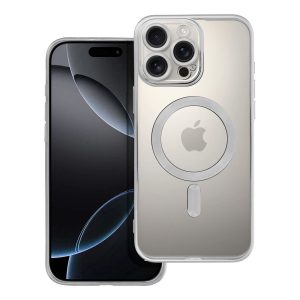 ELECTRO MAG COVER case compatible with MagSafe for IPHONE 16 Pro Max silver