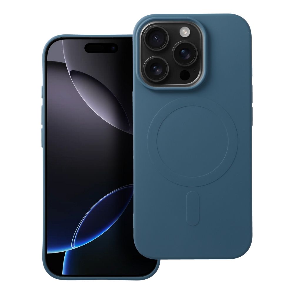 Case for iPhone 16 PRO Silicone Mag Cover compatible with MagSafe (big hole) blue Case for iPhone 16 PRO Silicone Mag Cover compatible with MagSafe (big hole) blue