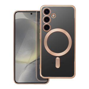 ELECTRO MAG COVER case compatible with MagSafe for SAMSUNG S24 gold