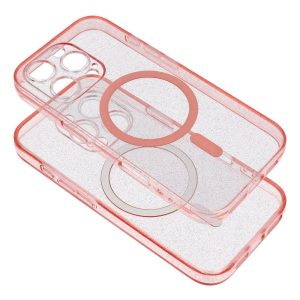 CLEAR MAG COVER case with camera protection compatible with MagSafe for IPHONE 14 pink glitter 2 d9e4e60c79779cf22fb71cc973cfb8c1