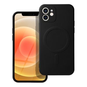 Case for iPhone 12 Silicone Mag Cover compatible with MagSafe (camera protection) black