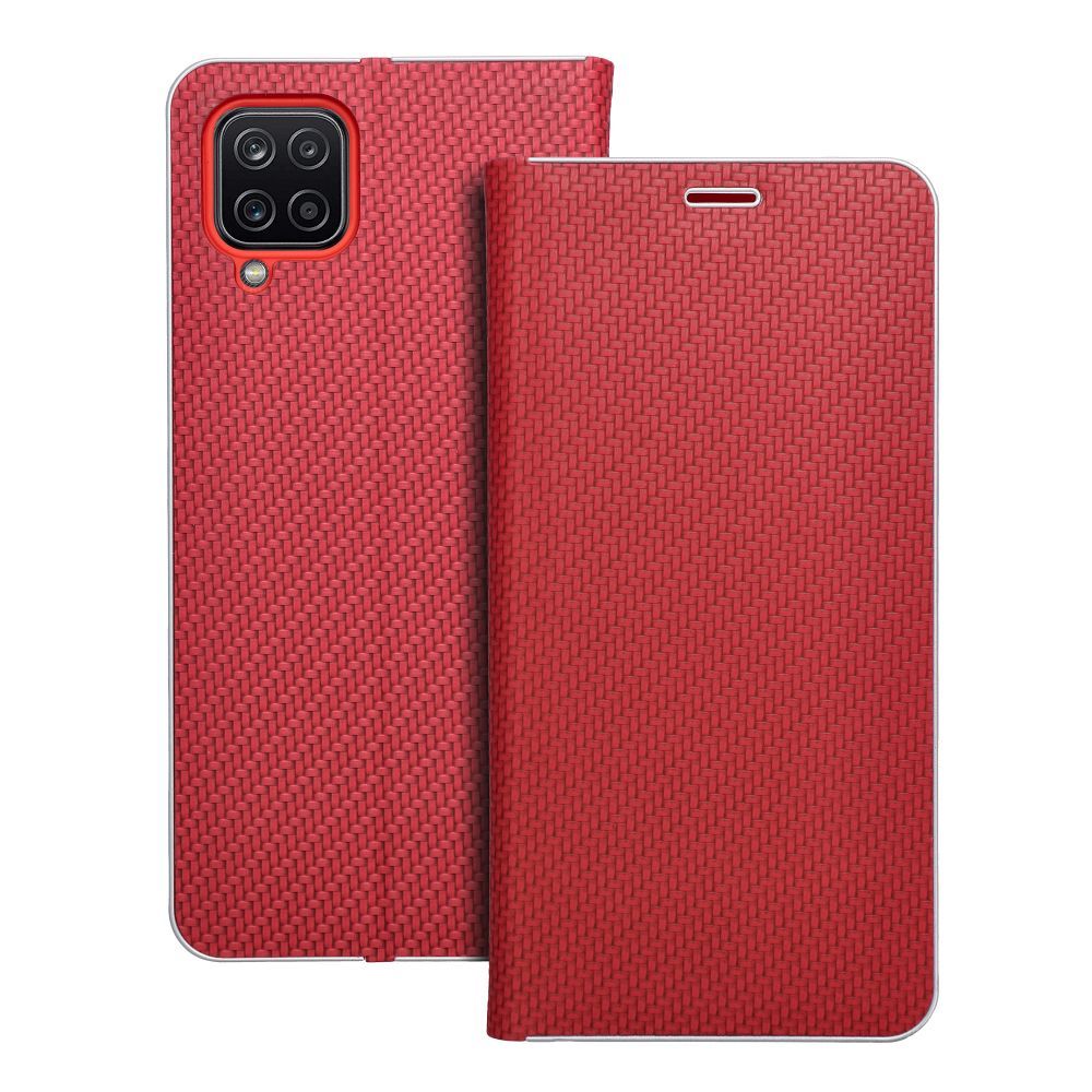 LUNA Book Carbon for SAMSUNG A12 / M12 red LUNA Book Carbon for SAMSUNG A12 / M12 red