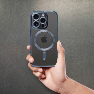 ELECTRO MAG COVER case compatible with MagSafe for IPHONE 15 Pro blue titanium 3 e977fac0b81d747e7f3a620fae379fee