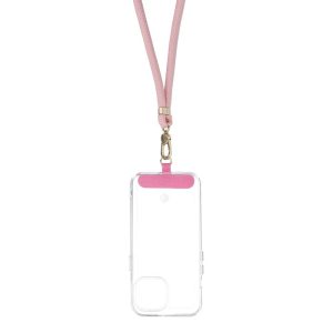 Phone pendant with adjustable length / cord length 165cm (max 82.5cm in the loop) / on the shoulder or neck - lite pink