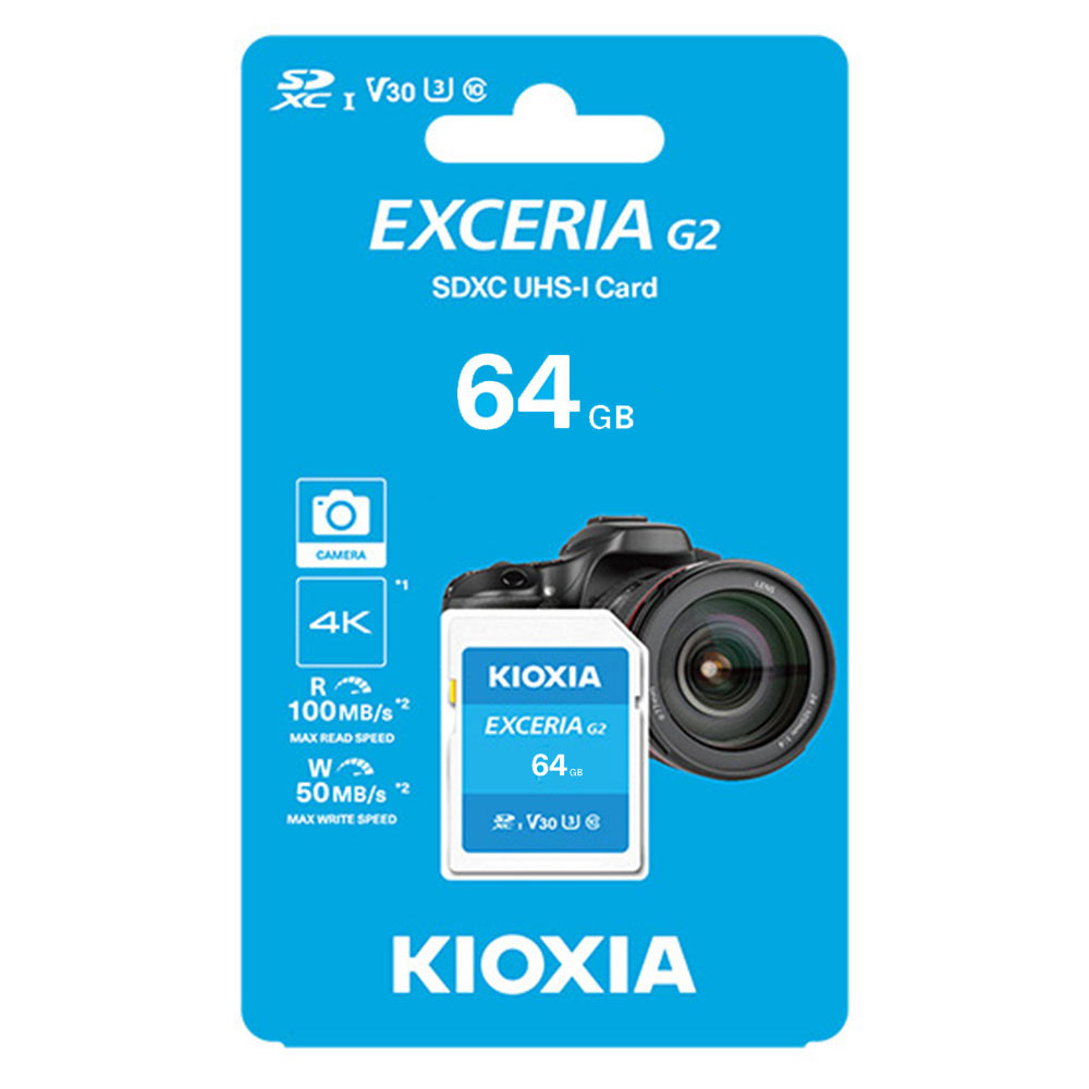 KIOXIA SD EXCERIA 64GB UHS I GEN2 U3 V30 KIOXIA SD EXCERIA 64GB UHS I GEN2 U3 V30