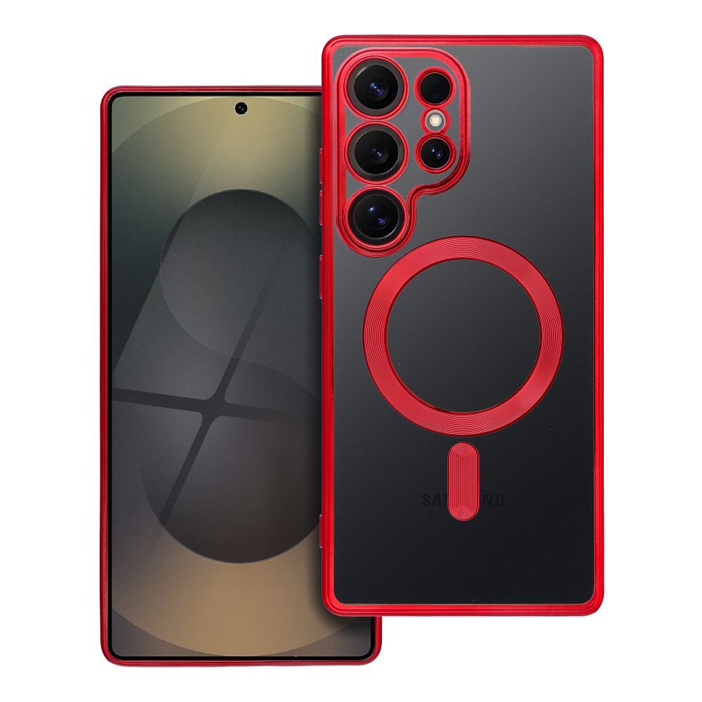 ELECTRO MAG COVER case compatible with MagSafe for SAMSUNG S25 Edge red ELECTRO MAG COVER case compatible with MagSafe for SAMSUNG S25 Edge red
