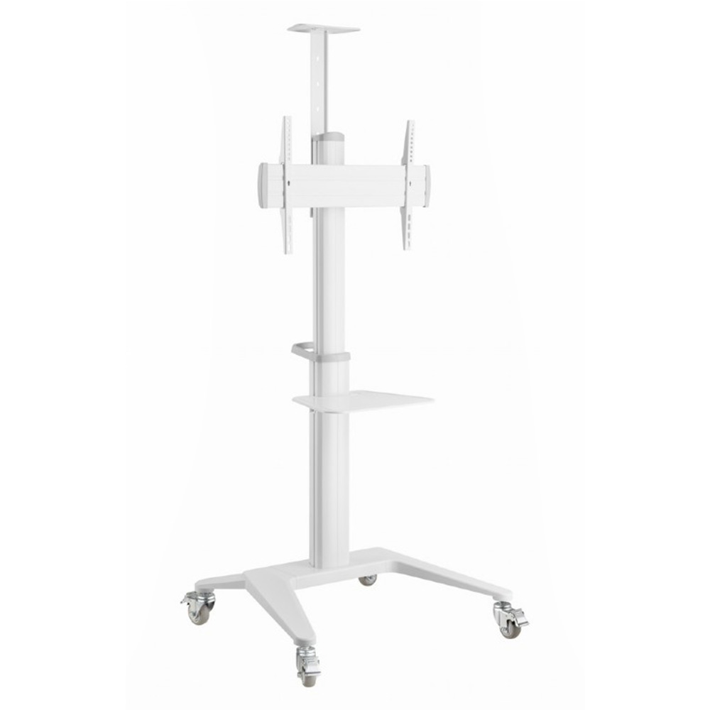 GEMBIRD ALUMINUM TV FLOOR STAND WITH CASTER WHEELS 37'-70' WHITE GEMBIRD ALUMINUM TV FLOOR STAND WITH CASTER WHEELS 37'-70' WHITE