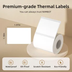 NIIMBOT THERMAL LABEL PAPER 50*70-110 WHITE 3 niimbot white label tape for b21 b1 b3s simplify organization and labeling niimbot 8 e2e5ee6e 0f08 4063 ae89 61eccd0efeea 1600x1600