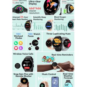 BLACKVIEW BT5.3 SMARTWATCH AMOLED ULTRA-CLEAR DISPLAY SILVER 3 x20 silver 4