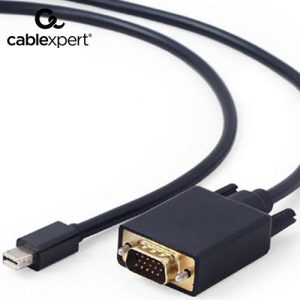 CABLEXPERT MINI DISPLAYPORT TO VGA ADAPTER CABLE BLACK 1