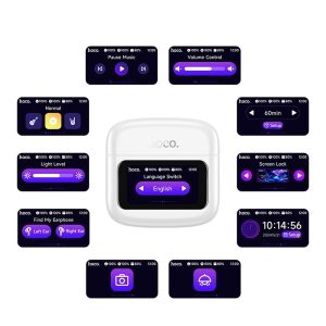 Ακουστικά Ασύρματα bluetooth HOCO with touch screen TWS EQ14 Λευκά 3 14304bbc6e6480aa865f6b1e112b3a5f