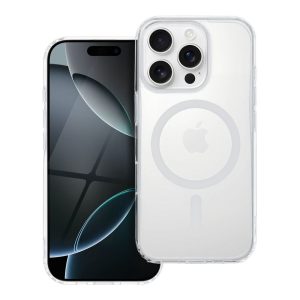 Case for iPhone 14 PRO MAX Drop Glue Colorful Ring Mag Cover compatible with MagSafe white