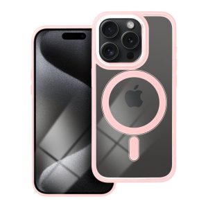 COLOR EDGE MAG COVER case compatible with MagSafe for IPHONE 15 Pro pink