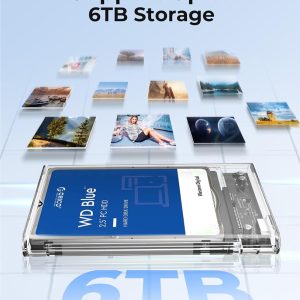 ORICO θήκη για 2.5" SATA HDD/SSD 2139U3, 5Gbps, διάφανη 3 διάφανη