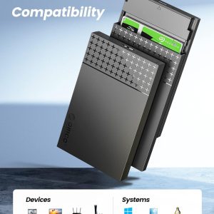 ORICO θήκη για 2.5" SATA HDD/SSD 2526U3-V1, 5Gbps, μαύρη 4 2526U3 V1 BK EP 3