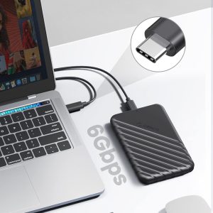 ORICO θήκη για 2.5" SATA HDD/SSD 25PW1C-C3, 5Gbps, μαύρη 2 5Gbps