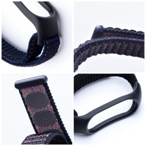 Nylon strap for XIAOMI Mi Band 5 / 6 / 7 black (05) 3 2d673ef40e6100b62d2717283e3c4fd7