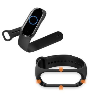 Silicone strap for XIAOMI Mi Band 5 / 6 / 7 black (01) 5 42fd55c592ccf067c703c202cc052c78