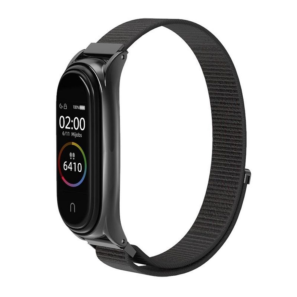 Nylon strap for XIAOMI Mi Band 5 / 6 / 7 black (05) Nylon strap for XIAOMI Mi Band 5 / 6 / 7 black (05)