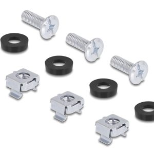 DELOCK σετ βάσεις τοποθέτησης για rack 67281, μαύρο, 2τμχ 2 μαύρο