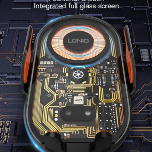 LDNIO ασύρματος φορτιστής & βάση smartphone αυτοκινήτου MA30, 15W, μαύρο 3 μαύρο