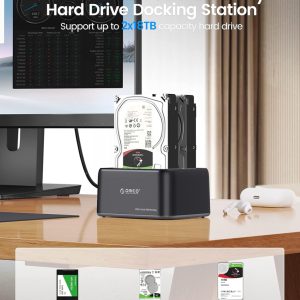 ORICO docking station για 2.5" ή 3.5" SATA HDD/SSD 6829C3-V1, 2 θέσεων, 5Gbps, μαύρο 2 2 θέσεων