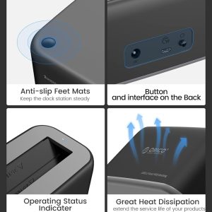 ORICO docking station για 2.5" ή 3.5" SATA HDD/SSD 6819C3-V1, 5Gbps, μαύρο 3 μαύρο