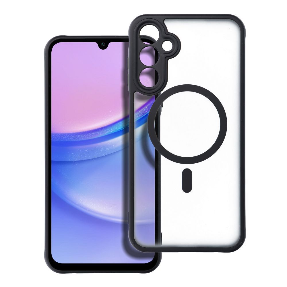Case for Samsung A15 Full Matte Mag Cover compatible with MagSafe black Case for Samsung A15 Full Matte Mag Cover compatible with MagSafe black