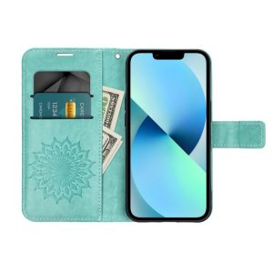 MEZZO Book case for SAMSUNG A16 5G mandala green 4 86dad9071e646ce6fb71ed7d5240e808