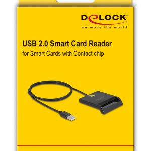 DELOCK card reader 91724 για smart card, USB σύνδεση, 480Mbps, μαύρο 3 480Mbps