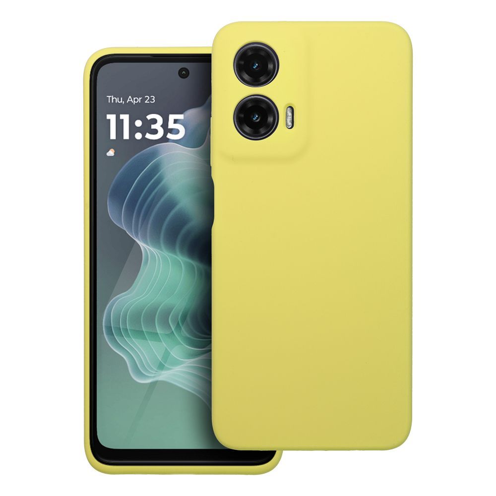 Case for Motorola G35 5G Silicone 2mm (camera protection) yellow Case for Motorola G35 5G Silicone 2mm (camera protection) yellow