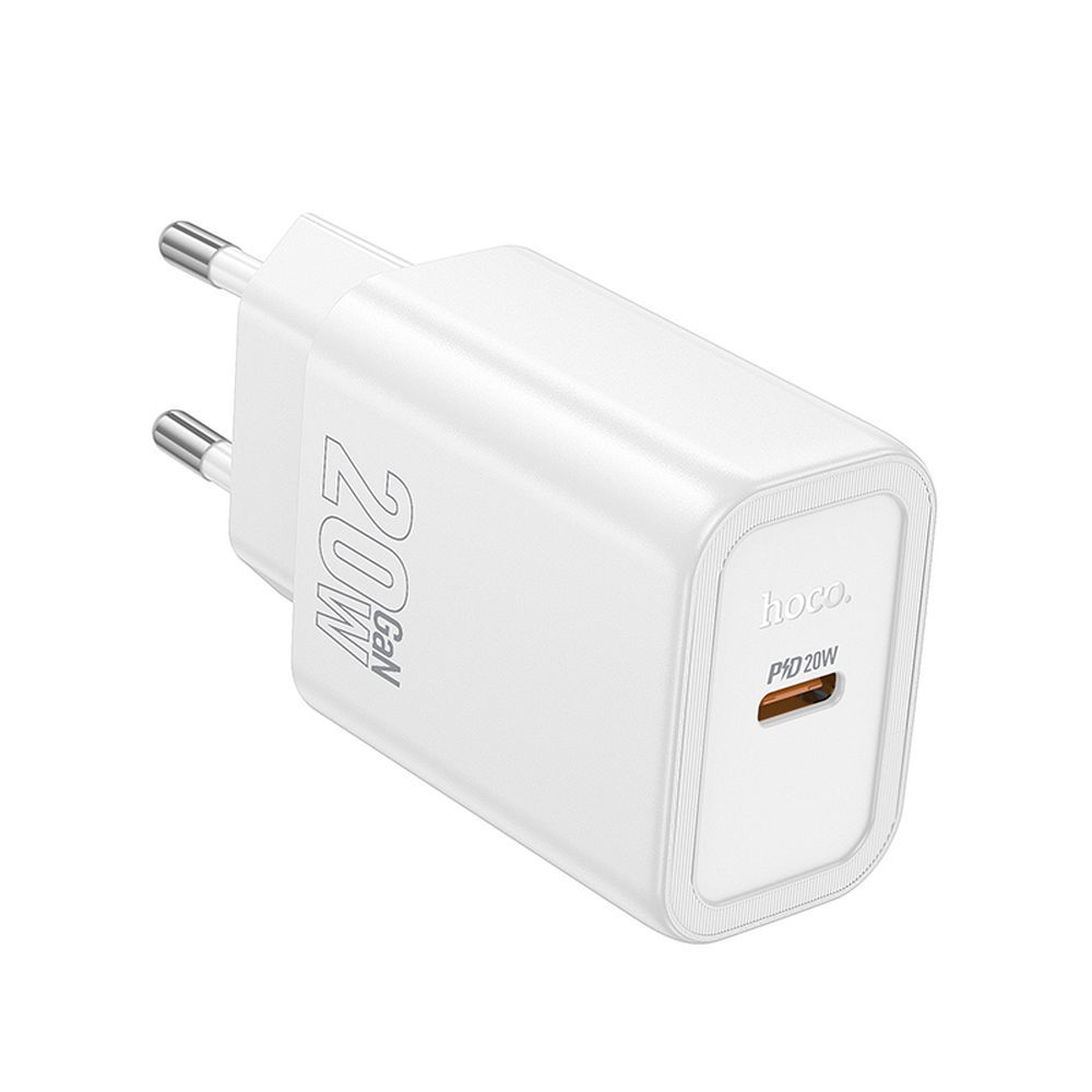 Phone charger Hoco USB C QC PD 20W N60 white Phone charger Hoco USB C QC PD 20W N60 white