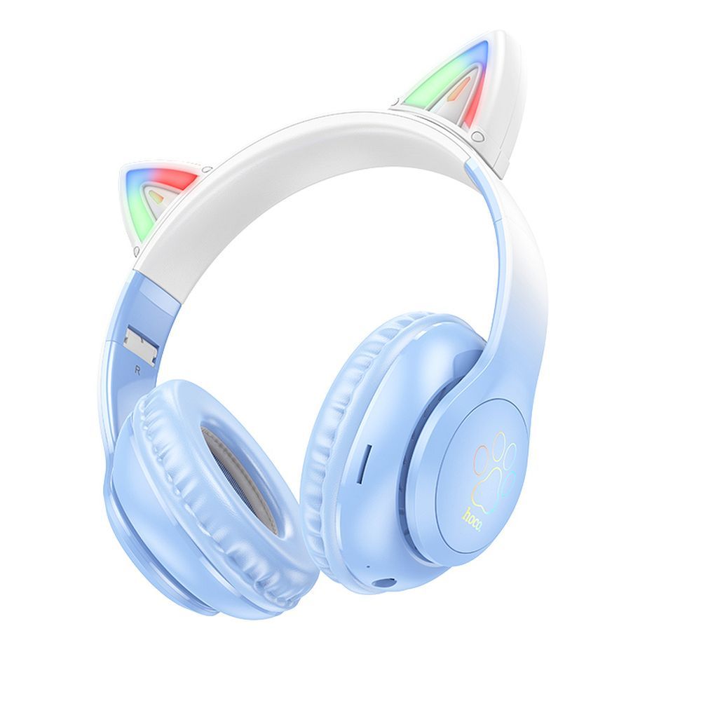 HOCO wireless bluetooth headphones W42 Cat Ear crystal blue HOCO wireless bluetooth headphones W42 Cat Ear crystal blue