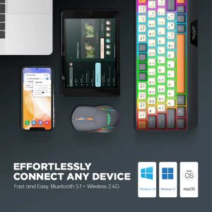 ARMAGGEDDON DUAL MODE GAMING COMBO KEYBOARD AND MOUSE MM-852R DUO STEALTH GREY ORANGE 3 ARMAGGEDDON MM 852R DUAL STEALTH 8